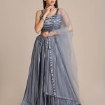 Satin Grey Lehenga