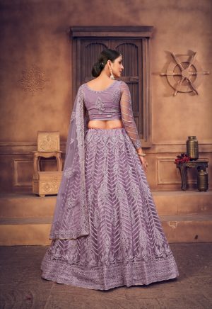 Purple Partywear Lehenga Choli