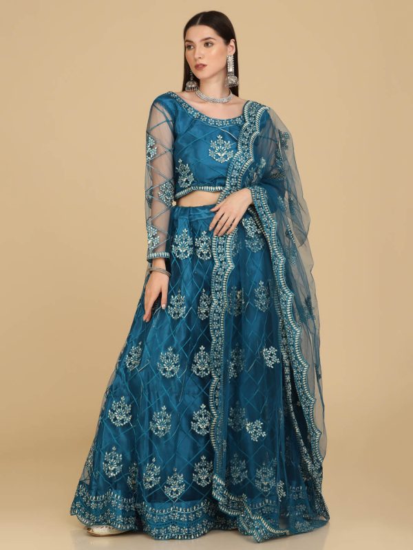 Rama Net Lehenga Choli