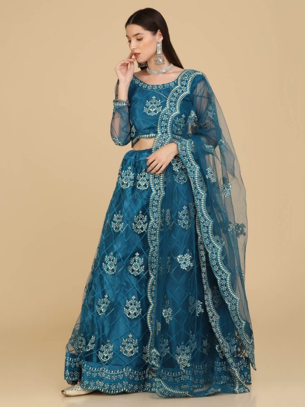 Rama Net Lehenga Choli