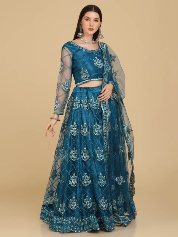 Rama Net Lehenga Choli