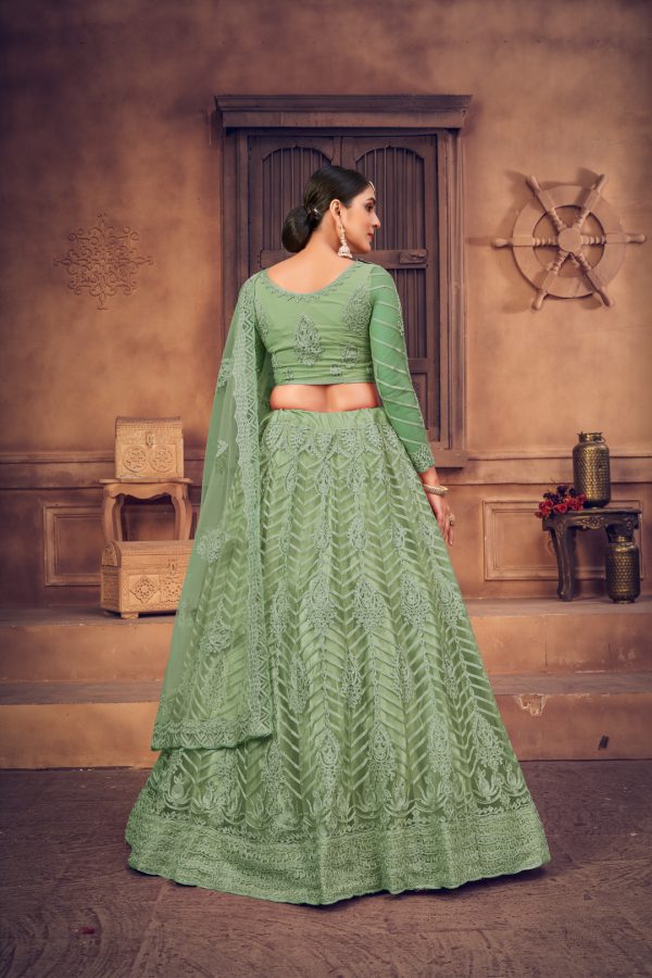 Green Partywear Lehenga Choli