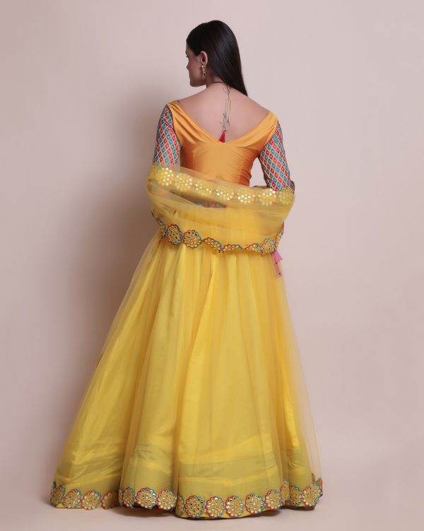 Charming Yellow Silk Lehenga Set