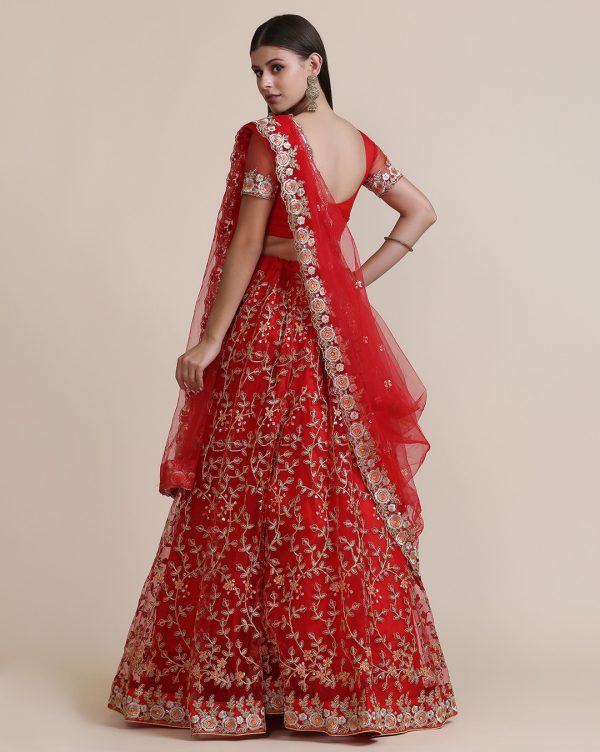 Gold and Red Bridal Lehenga