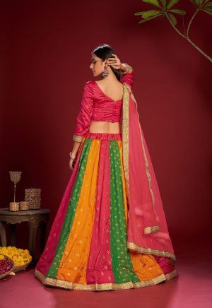 Taffeta Silk Foil Printed Lehenga Choli