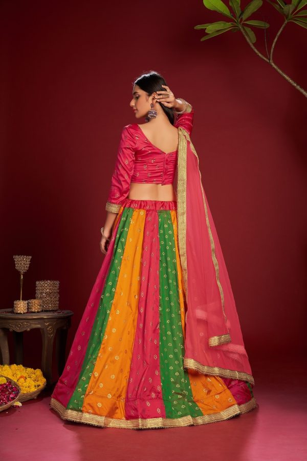 Taffeta Silk Foil Printed Lehenga Choli