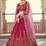 Pink Taffeta Silk Lehenga Choli