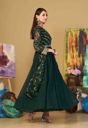 Green Anarkali Suit