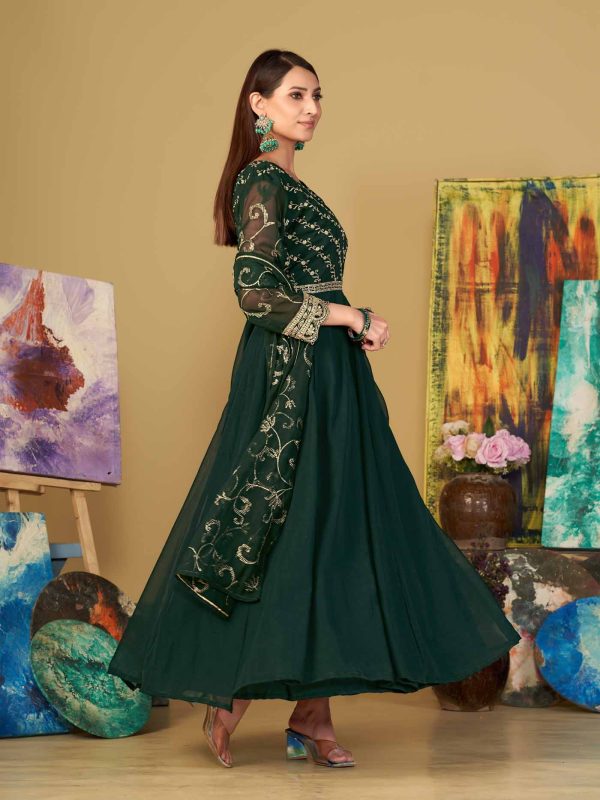 Green Anarkali Suit