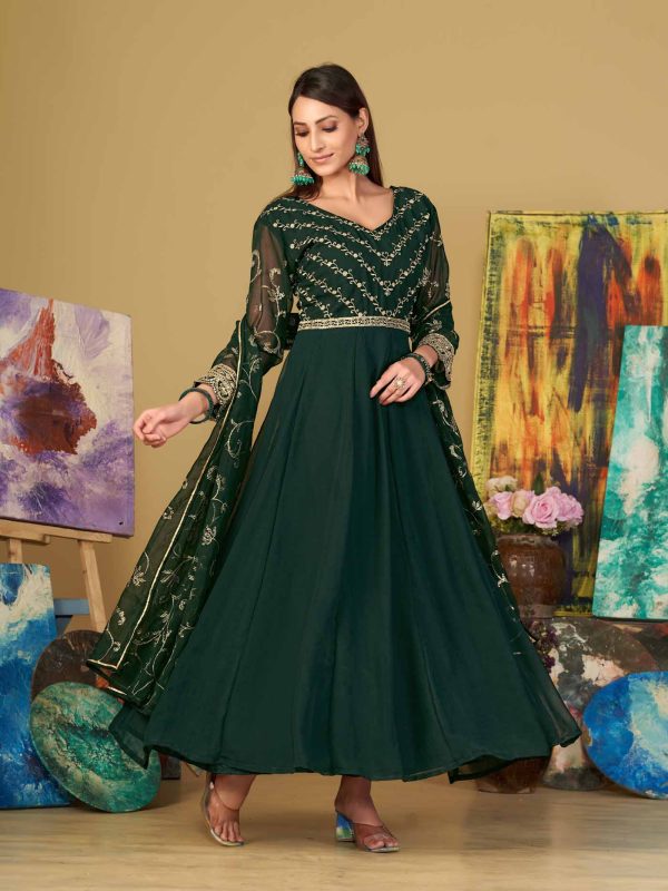 Green Anarkali Suit