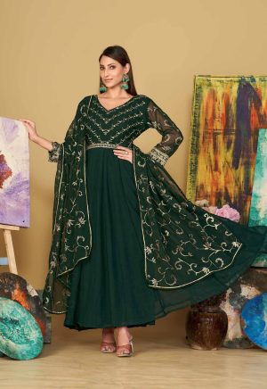 Green Anarkali Suit