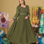 Mehndi Anarkali Suit In Georgette