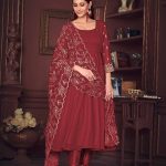 Maroon Georgette Anarkali