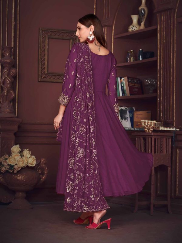 Purple Georgette Anarkali