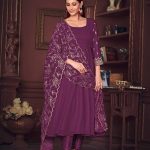 Purple Georgette Anarkali