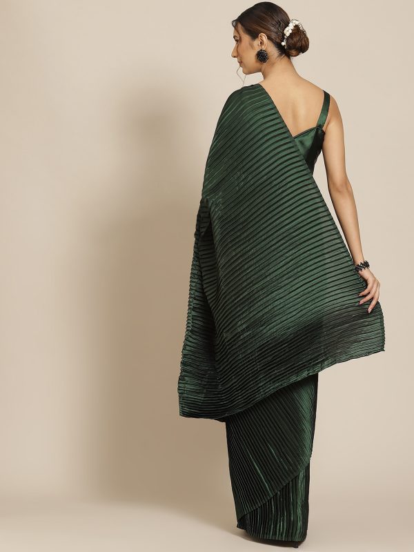 Satin Silk Green Saree