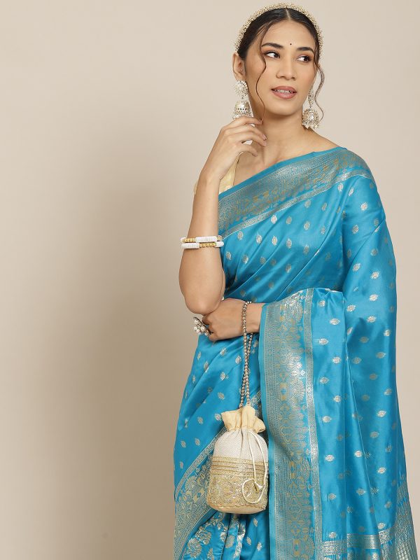 Sky Woven Work Saree