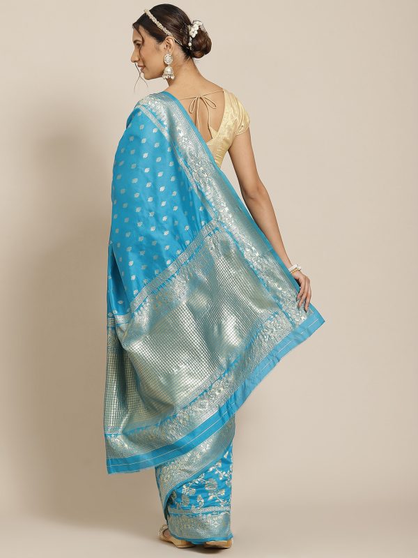 Sky Woven Work Saree