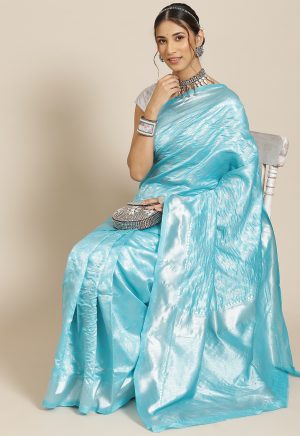 Sky Traditional Jacquard Silk Saree