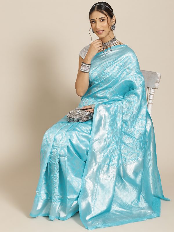 Sky Traditional Jacquard Silk Saree