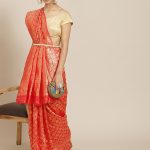 Jacquard Silk Red Saree