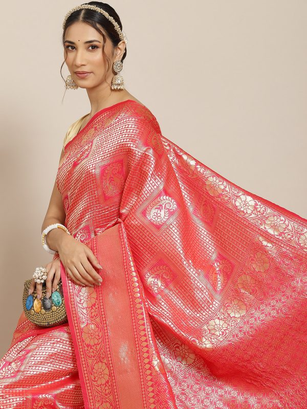 Pink Banarasi Saree