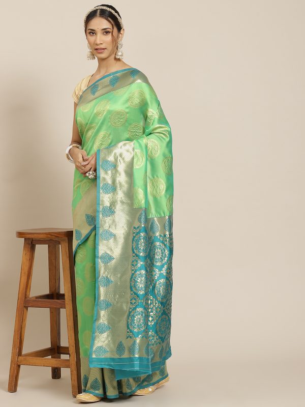 Green Jacquard Silk Saree