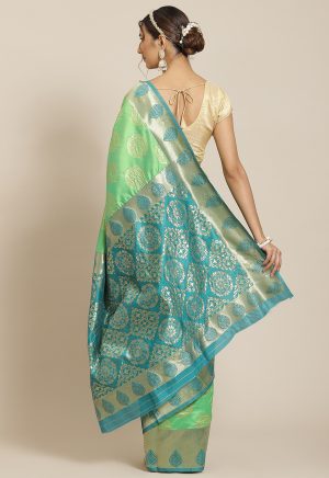 Green Jacquard Silk Saree