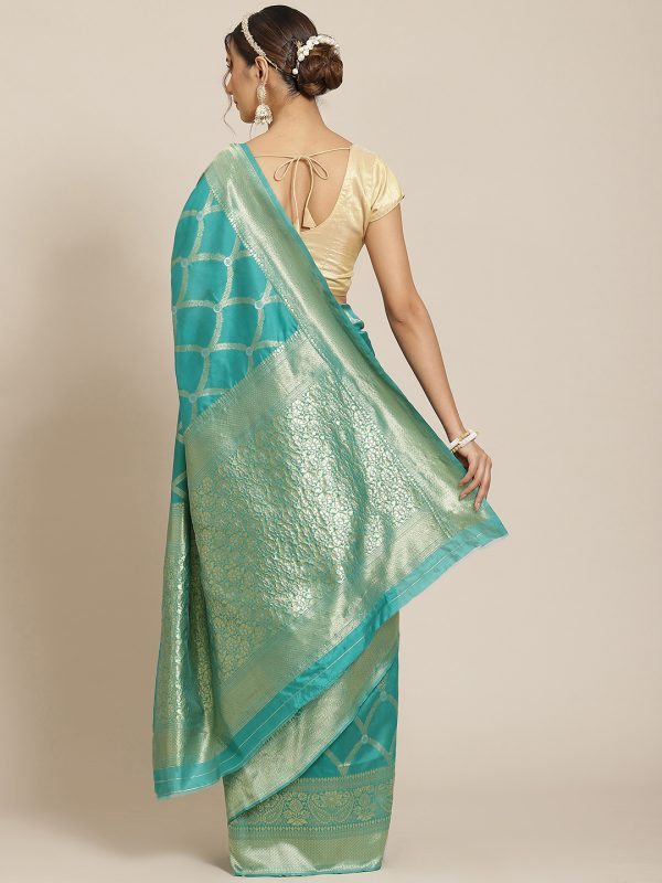 Jacquard Silk Green Saree