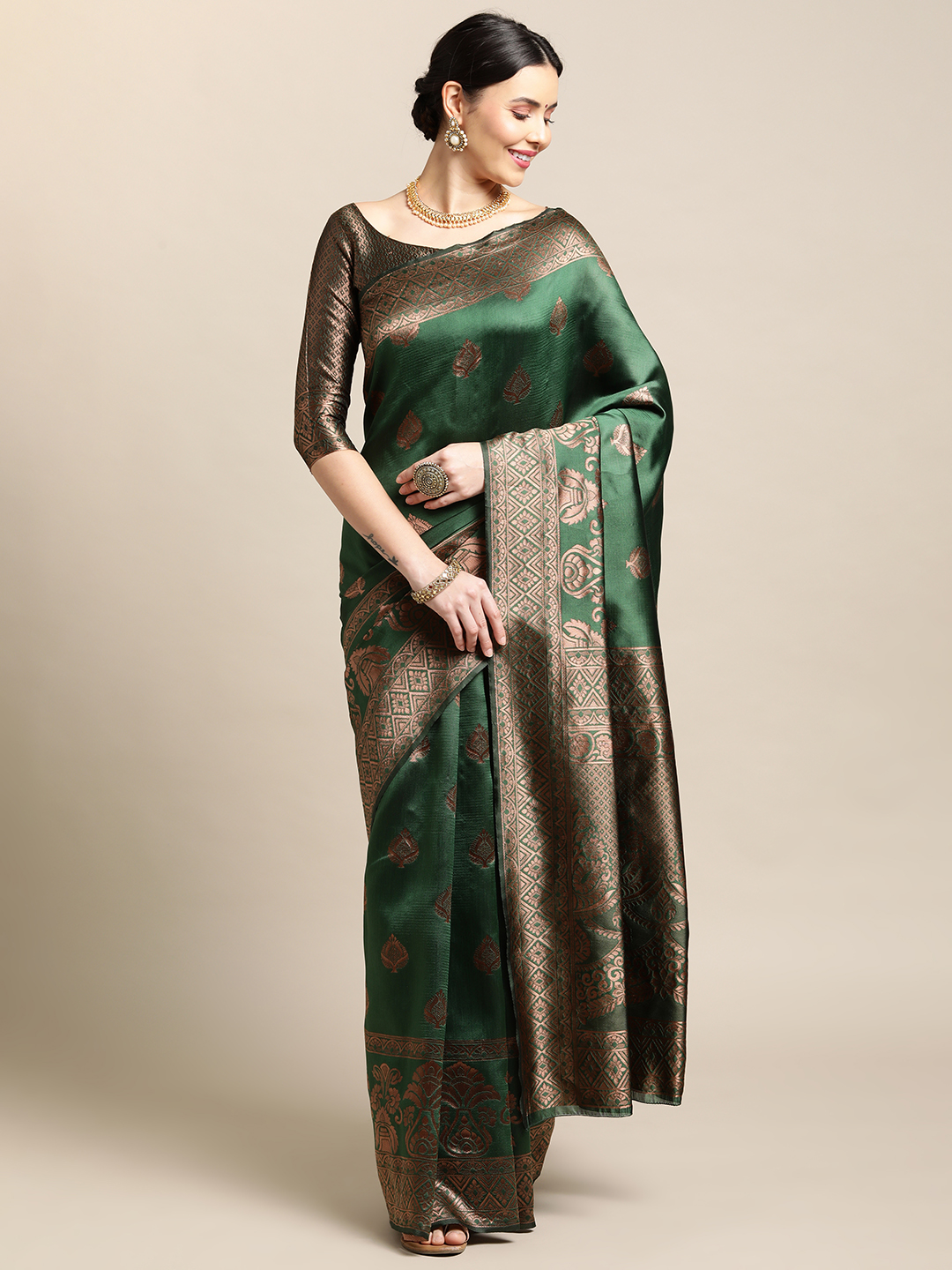 Stylish Green Saree