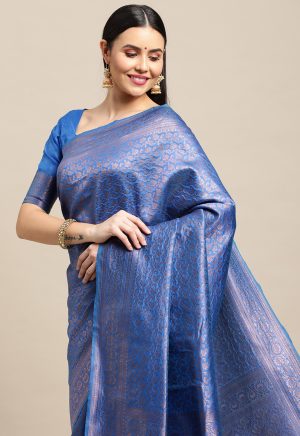 Stylish Blue Saree