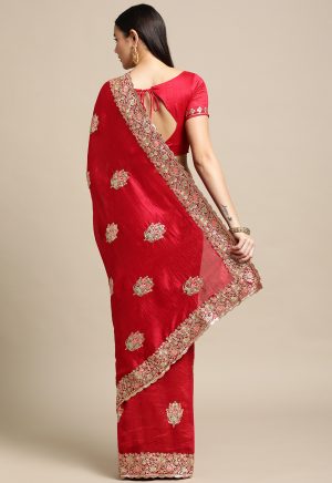 Pink Rangoli Silk Saree