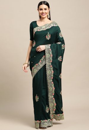 Green Rangoli Silk Saree