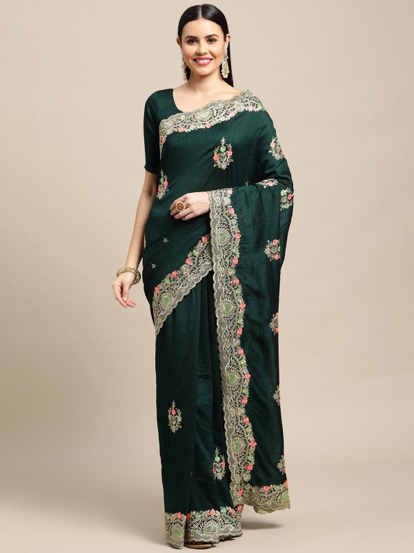 Green Rangoli Silk Saree