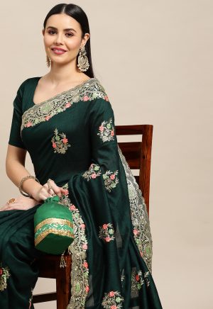 Green Rangoli Silk Saree