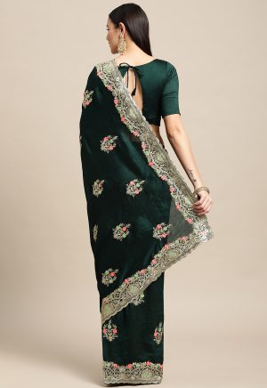 Green Rangoli Silk Saree