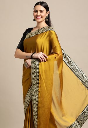 Rangoli Silk Yellow Saree