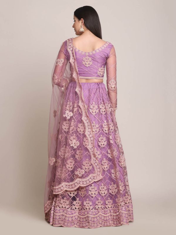 Purple Net Lehenga Choli