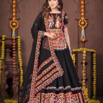 Black Chain Mirror Work Lehenga Choli