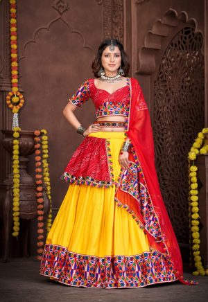 Embroidered Red Lehenga Choli