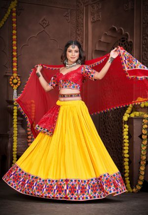 Embroidered Red Lehenga Choli