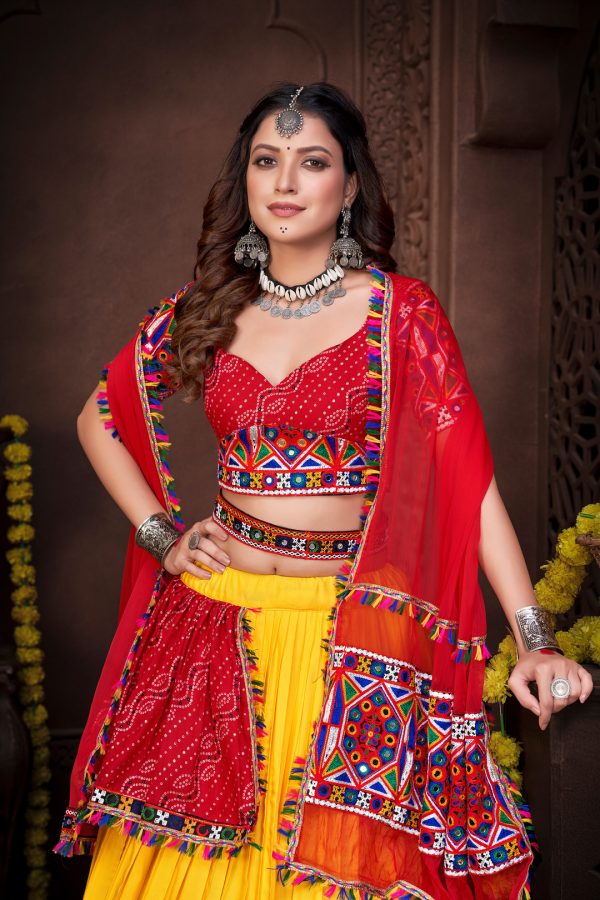 Embroidered Red Lehenga Choli