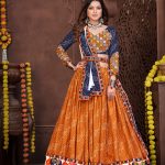 Chain Work Mustard Lehenga Choli