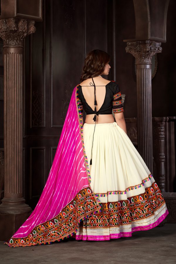 White Color Gamthi Chaniya Choli