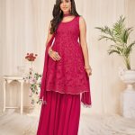 Pink Georgette Sharara Suit