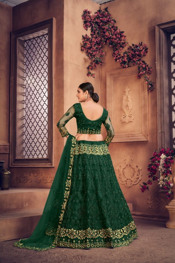 Green Wedding Lehenga