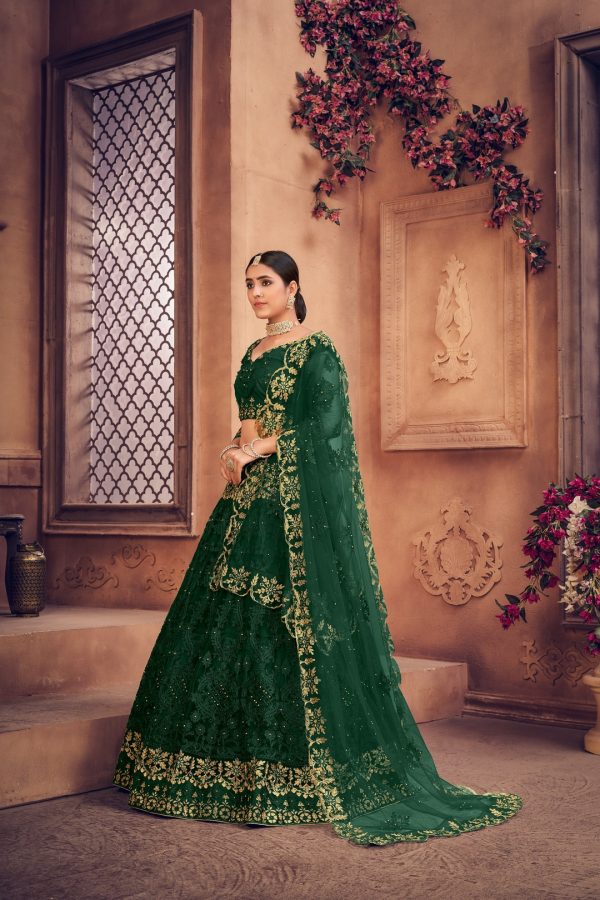 Green Wedding Lehenga