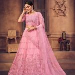 Pink Net Lehenga