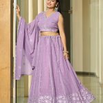 Lavender Georgette Lehenga Choli