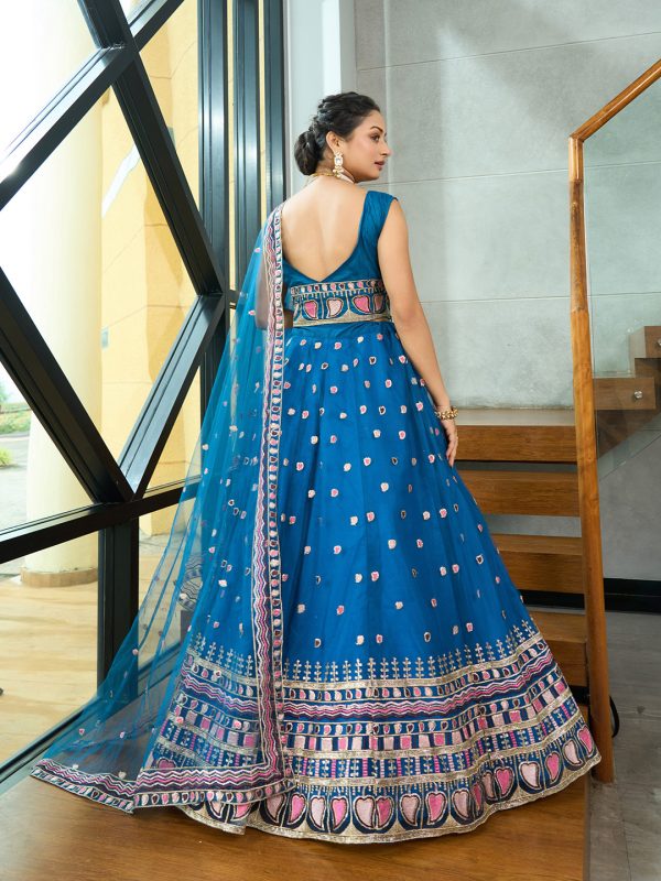 Embroidery Worked Net Lehenga Choli